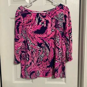 Lilly Pulitzer Women’s Waverly Top 3/4 sleeve size L